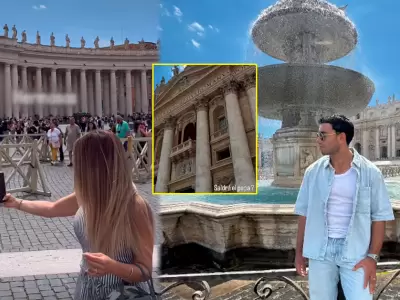 Ale Baigorria y Said Palao visitan el Vaticano con la esperanza de ver al papa Len XIV.