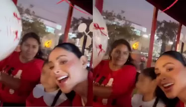Pamela Franco saluda  su nana por el Da de la Madre