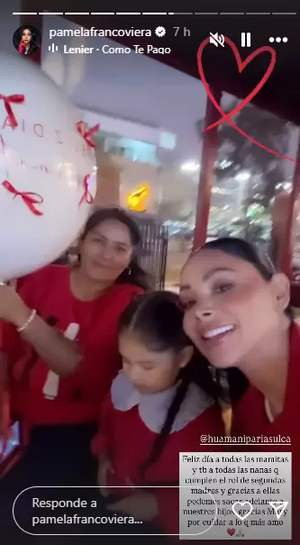Pamela Franco felicita a su nana