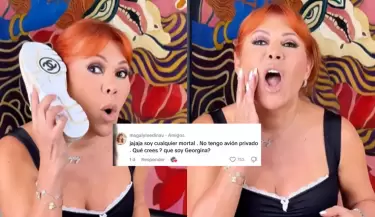 Magaly responde a usuario que la grab tomando el tren