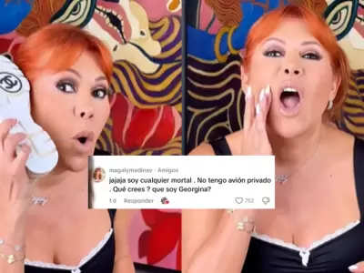 Magaly responde a usuario que la grab tomando el tren