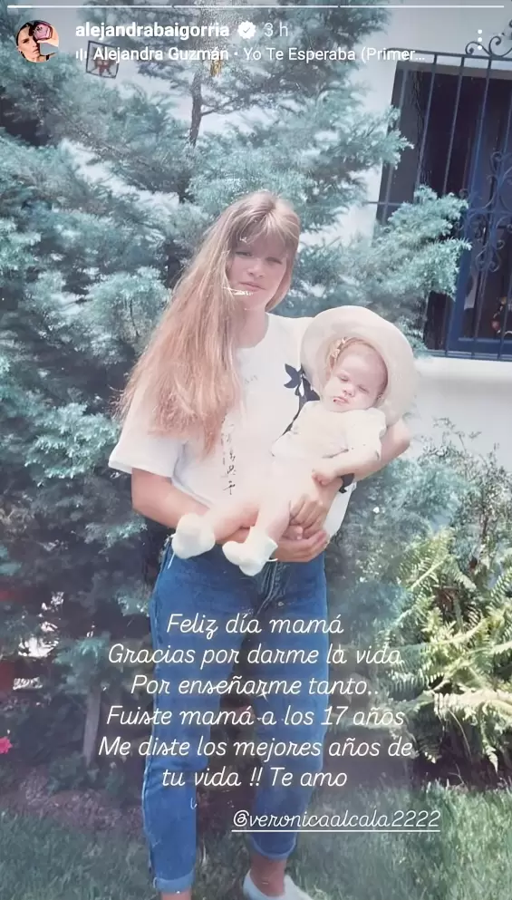 Historia de Instagram de Alejandra Baigorria.