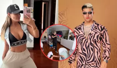 Paul Michael se luce jugando con los hijos de Cueva y Pamela Lpez