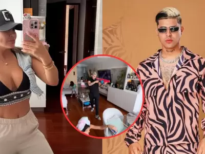 Paul Michael se luce jugando con los hijos de Cueva y Pamela Lpez