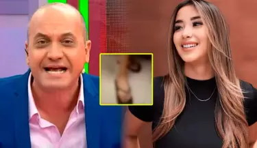 Kurt Villavicencio decepcionado al ver los pies de Xiomy Kanashiro.