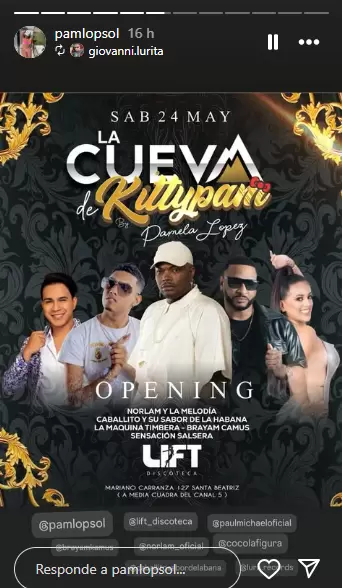 Discoteca de Pamela Franco