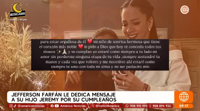 Melissa Klug y su mensaje para su hijo por su cumpleaos.