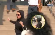 A toda velocidad! Flor Polo corri de las cmaras de "Amrica Hoy" tras salir de la Dirincri (VIDEO)