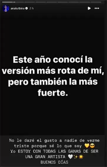 Mensaje de Ana Luca Urbina