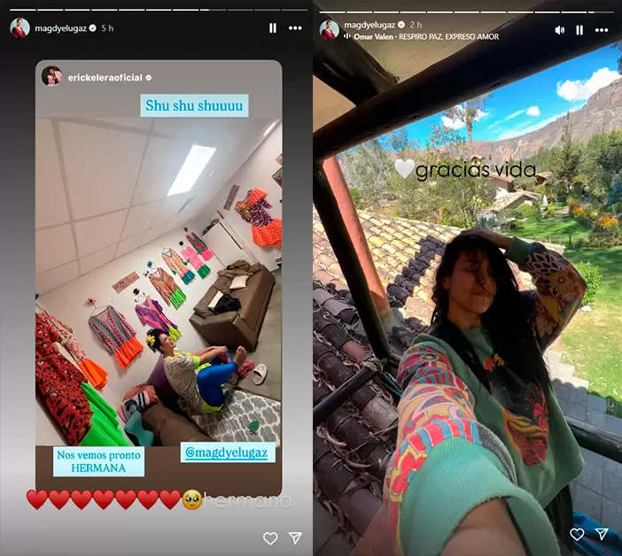 Historias de Magdyel Ugaz. (Instagram)