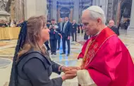 Dina Bolaurte se rene con el papa Len XIV durante su viaje al Vaticano: Este es el regalo que le dio