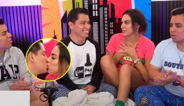 Aida Martnez sorprendi besa a Billy Yaipn de Orquesta Candela