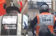 Motociclistas acatan norma del Gobierno, pero se hacen virales por su peculiar forma de protesta