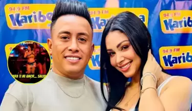 Pamela Franco celebra triunfo de Christian Cueva con Cienciano.
