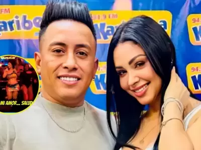 Pamela Franco celebra triunfo de Christian Cueva con Cienciano.