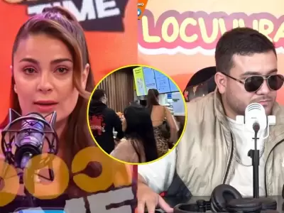 Laura Spoya fue captada en restaurante de San Isidro junto a streamers 'El Cholo Mena', Tonino y Abner Robles.
