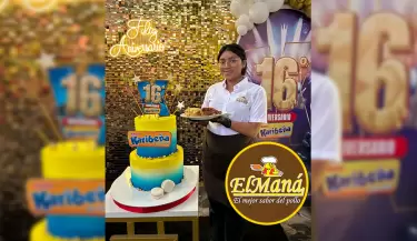 Pollera 'El Man' en el 16 Aniversario de radio Karibea.