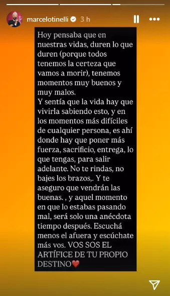El mensaje de Tinelli