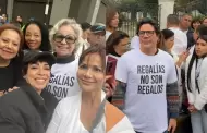 Actores protestan frente al Congreso por reformas a la Ley del Artista: "El arte no es un hobby!"