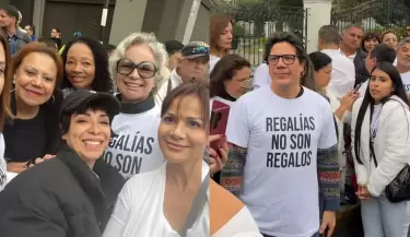 Figuras del teatro y la televisin se movilizaron en el Centro de Lima.