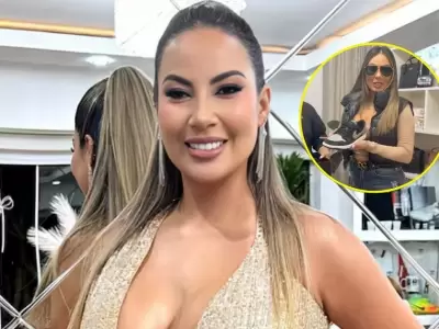 Pamela Lpez se compra zapatillas que costaran casi mil dlares.