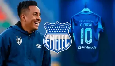 Christian Cueva es presentado oficialmente por Emelec en Ecuador