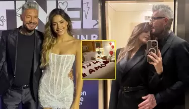 Milett Figueroa celebra su cumpleaos con Marcelo Tinelli.