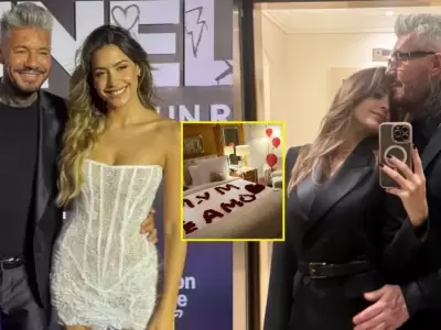Milett Figueroa celebra su cumpleaos con Marcelo Tinelli.
