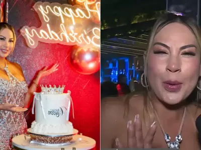 Pamela Lpez se pas de copas en su cumpleaos