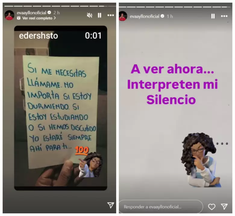 Indirecta de Eva Ayllón en redes.