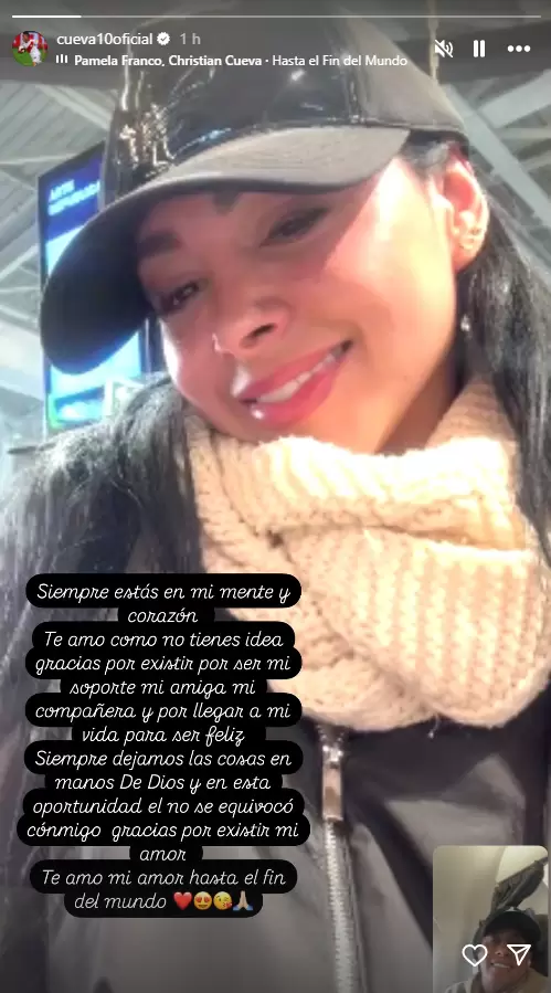 Christian Cueva enamorado de Pamela Franco.