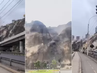 Derrumbes en la Costa Verde tras sismo en Callao