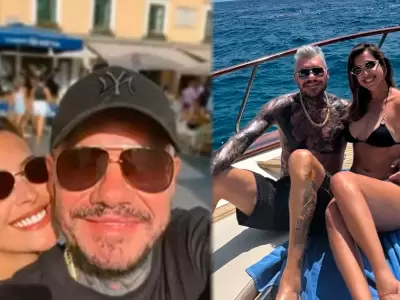 Milett Figueroa y Marcelo Tinelli disfrutan de lujosas vacaciones en Italia.