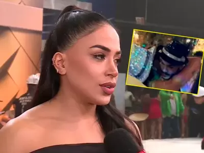 Onelia Molina sobre foto de Vania Bludau y Mario Irirvarren en la boda de Alejandra.