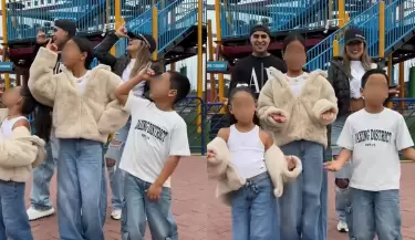 Pamela Lpez graba trend de la cancin de Paul Michael con sus hijos.