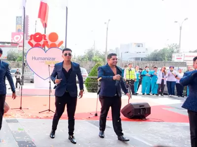 Los 5 de Oro visitaron el INSN San Borja en su 12 aniversario.