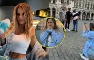Alejandra Baigorria comparti curioso momento con turista en Bruselas: "Hasta aqu hago negocios"