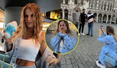 Alejandra Baigorria pas curioso momento en Bruselas.