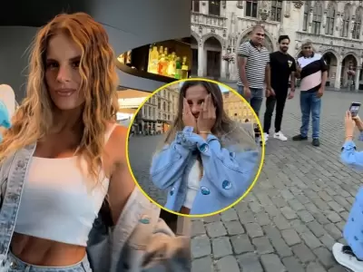 Alejandra Baigorria pas curioso momento en Bruselas.