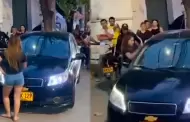 Escndalo! Joven destroza el carro de su pap tras verlo con otra mujer que no es su mam (VIDEO)