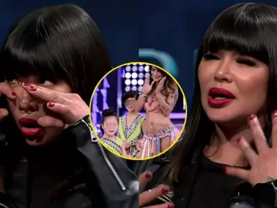 Angie Jibaja se quiebra al hablar de sus hijos en TV chilena.