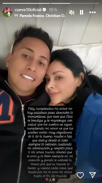 Cueva saluda a Pamela Franco