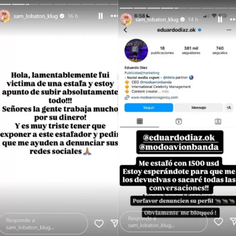 Samahara denuncia que fue estafada