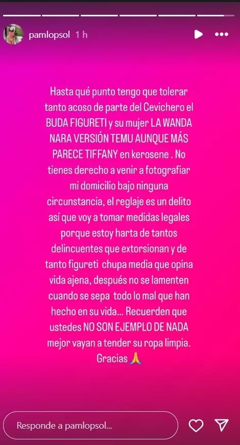 Pamela Lpez acusa de reglaje a Lucho 'Mi Barrunto' en redes sociales.