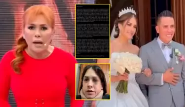 Magaly Medina se indigna con comunicado de Carlos Lpez donde acepta agresin a su esposa.