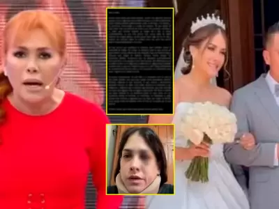 Magaly Medina se indigna con comunicado de Carlos Lpez donde acepta agresin a su esposa.