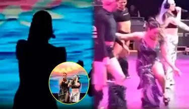 Pamela Lpez debuta como animadora de eventos y el show termina en apagn y tropezones.