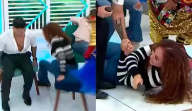 Janet Barboza sufre aparatosa CADA EN VIVO tras broma de 'La Pnfila'