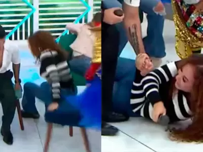 Janet Barboza sufre aparatosa CADA EN VIVO tras broma de 'La Pnfila'