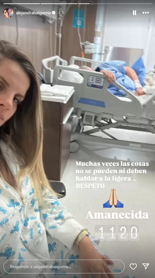 Alejandra Baigorria pide respeto por la situacin de su pap. (Instagram)